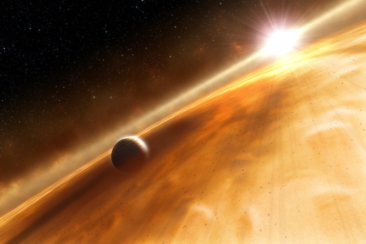 Artist's concept of exoplanet orbiting Fomalhaut Credit: ESA, NASA and L. Calçada (ESO); ESA/Hubble
