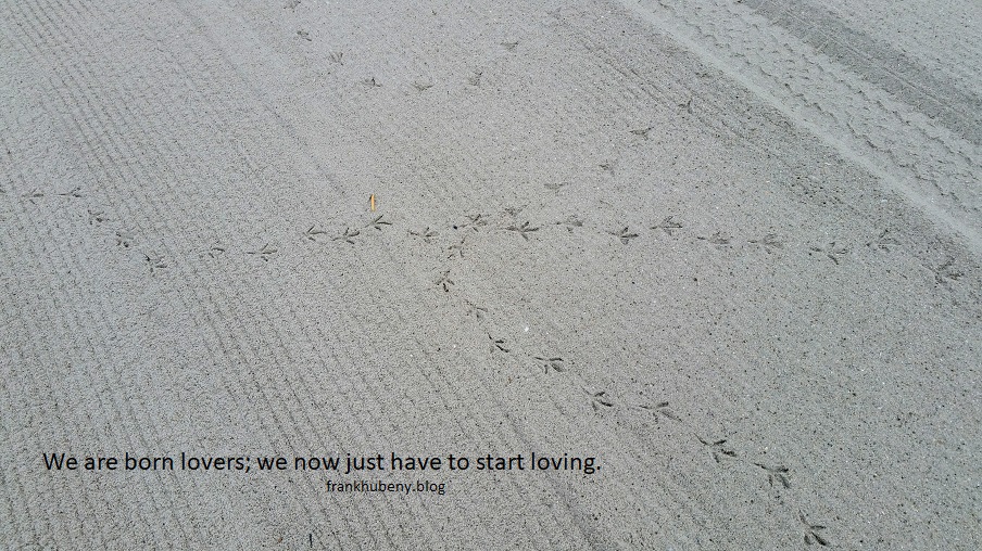 We are born lovers; we now just have to start loving.