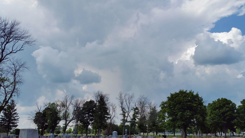 Storm Clouds Over Cemetery