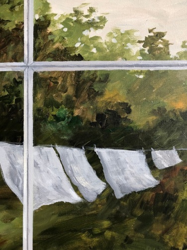 Detail of a painting by Doris Myers