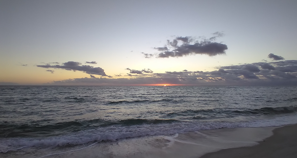 Christmas sunrise, 2021, Atlantic Ocean, Florida