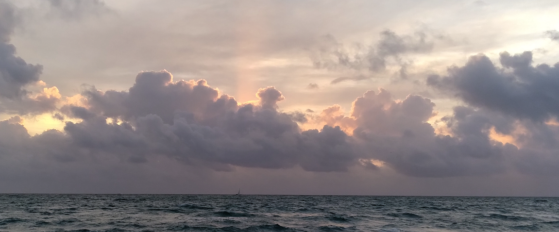 Sunrise on Miami Beach with Clouds
