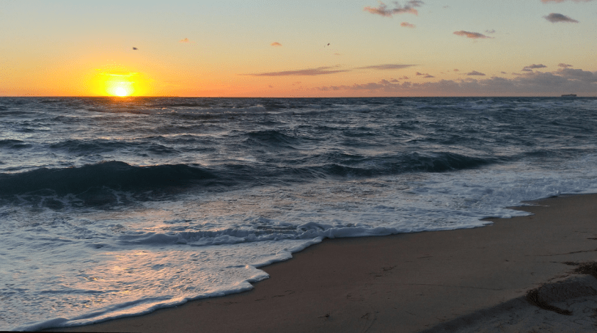 Sunrise over the Atlantic Ocean